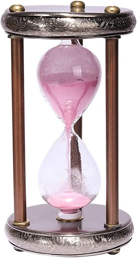 Home Accessories Home Living Room Desk Hourglass Decoration Accessories Craftwork Sandglass Vintage Ornaments Souvenir Gift (Color : Pink)
