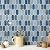 Walanz 10 Sheets Peel and Stick Backsplash, Self Adhesive Wall Tiles, 3D Adhesive Tile Backsplash, 12"x12"Morocco Premium Self Adhesive Wall Tiles Peel and Stick for Kitchen, RV(Mist Blue Diamond)