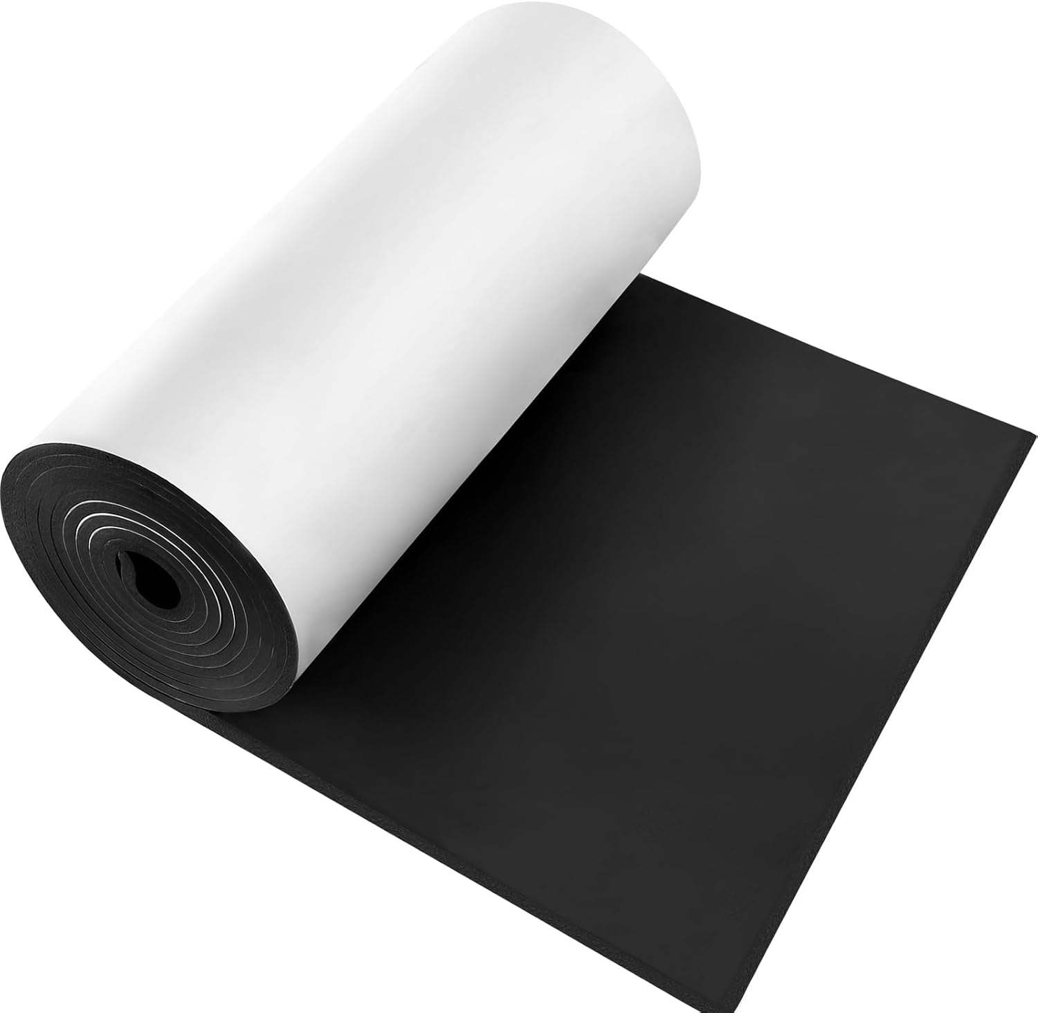 YOUGAVRS Adhesive Closed Cell Neoprene Foam Sheet Padding Roll - 12x59x3/4 Inch Black for Anti-Vibration, Soundproofing, DIY Crafts & Gaskets