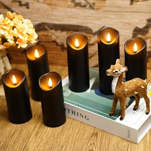 Flickeringflamelesscandlesbatteryoperatedacrylicledpillarcandleswithremotecontrolandtimersetof9black Urban Country Home Decor Flickering flameless candles battery operated acrylic led pillar candles with remote control and timer set of 9 black urban country home decor