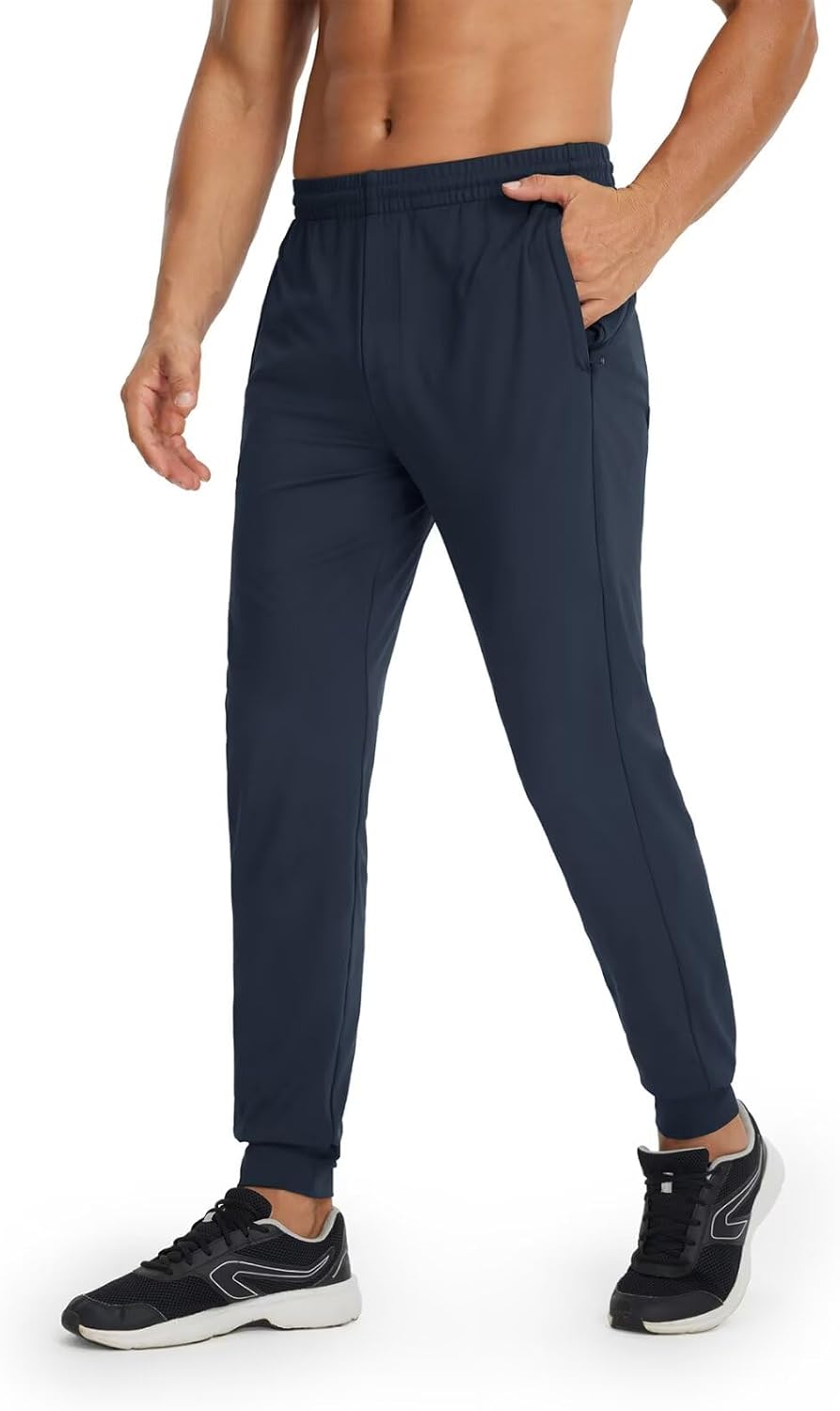 M MAELREG Mens Joggers with Zipper Pockets Athletic Sweatpants Traning Track Pants Mens Golf Joggers Running Workout