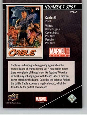 2020 Upper Deck Marvel Annual Number 1 Spot Non-Sport TRADING CARD #N1S-8 Cable #1 Collectible TRADING CARD From The UD Company in Raw (NM or Better) Condition image 4