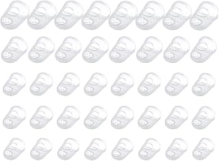 40Pcs Guitar Fingertip Protectors Silicone Finger Guards Anti-Slip Finger Protection Covers Caps for Stringed Instruments Guitar Bass Counting Sewing, 5 Sizes(Clear)