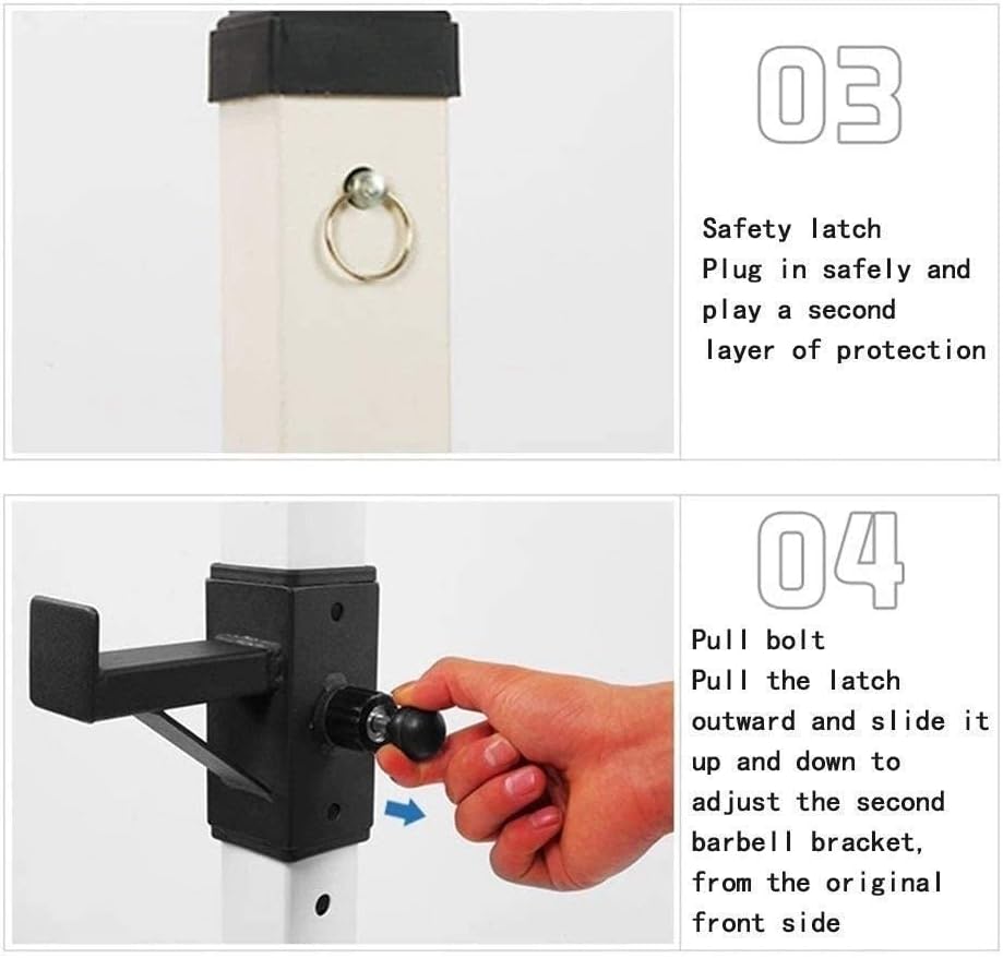 Free-Weight Racks Squat Rack Weight Adjustable Lifting Stand Barbell Home Gym Equipment Portable Fitness Training Machines-Load Capacity 200KG