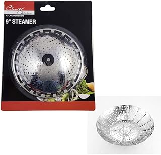 LYLAC HOMEWARE Vegetable Folding Steamer Basket, Metal Stainless Steel Insert, Collapsible for Cooking Food, Expandable Fi...