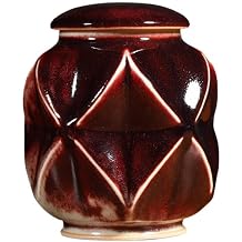 Tea Caddy Ceramic Pure Handmade Tea Storage Container Small Diamond-shaped Sealed Can Retro Chinese Handicraft Single Can for Kitchen Storage Tea Coffee Sugar
