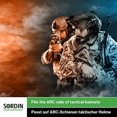 Sordin Supreme Pro-X Slim Active Ear Defenders - ARC Rail Compatible - Leather Band & Foam Kits - Black Ear Muffs by Sordin - Image 2