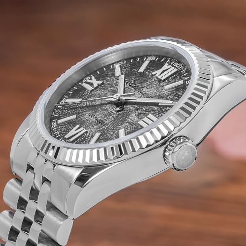 Image of ADDIESDIVE 10.6 MM Luxury Watches for Men Women Roman Numerals Synthetic Sapphire VH Sweep Second Fluted Bezel Casual Wear Unisex Watch