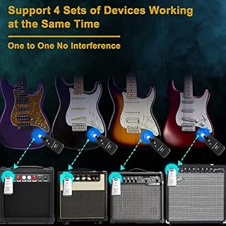 Getaria Sans Fil Guitare Émetteur et Récepteur Guitare 5.8GH Système de Sans Fil Guitar 4 pour Guitare Électrique et… - Les Beatles, Paul McCartney, John Lennon, RIngo Starr, George Harrison Getaria Sans Fil Guitare Émetteur et Récepteur Guitare 5.8GH Système de Sans Fil Guitar 4 pour Guitare Électrique et… – Image 6