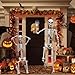 UMEELR 5.9FT Poseable Life Size Skeleton, Plastic Full Size Human Skeleton with Movable Joints for Halloween Garden Party Decoration