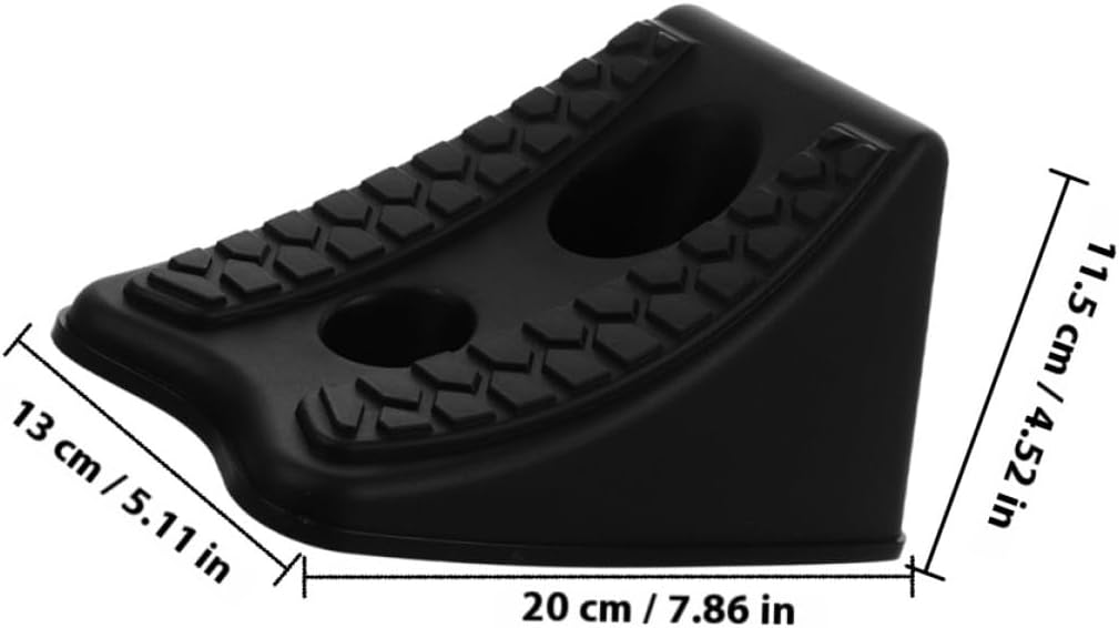 2pcs Rubber Wheel Chocks for Trucks and Off-Road Vehicles, Tire Blocks for Rv Trailer and Car, Non-Slip Heavy Duty Wheel Stoppers for Safe Parking and Positioning