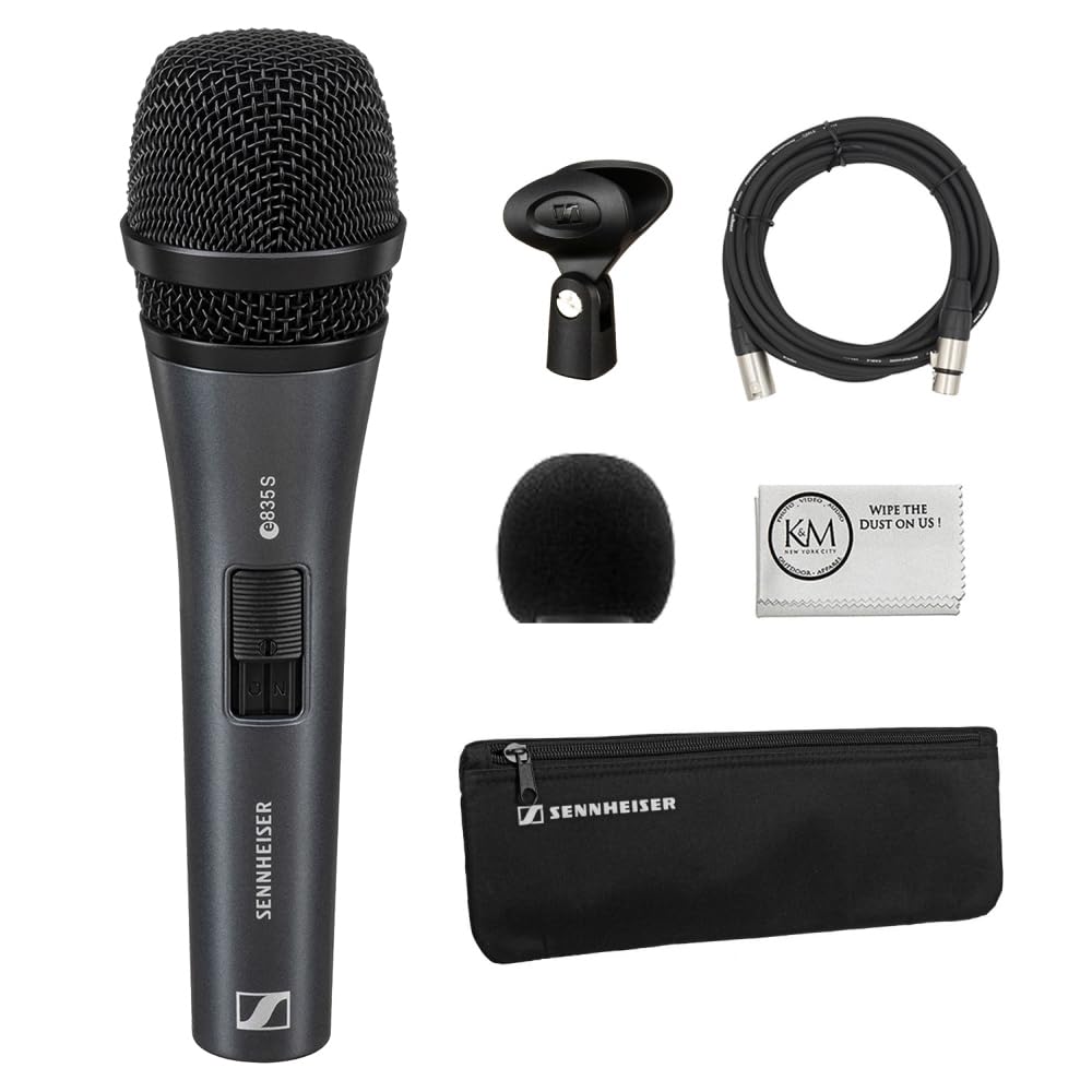 e835S Handheld Cardioid Dynamic Microphone with On/Off Switch Bundled with Microphone Win…
