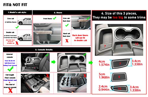 Auovo 27pcs Tapetes anti polvo para portavasos Chevy Silverado 1500 miniatura 3