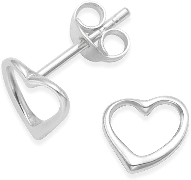 Heather Needham Sterling Silver Heart Earrings - Heart studs - SIZE: SMALL - 6mm x 6mm. Gift boxed. 5029