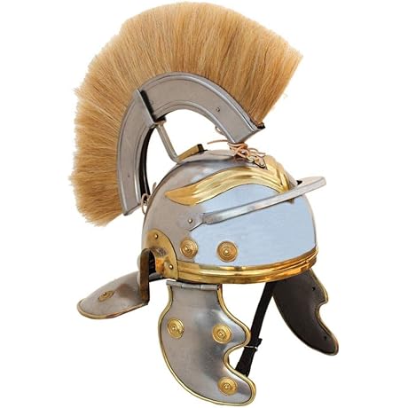AnNafi® Roman Centurion Helmet | Premium Quality Medieval Spartan Costume Warrior Helmet