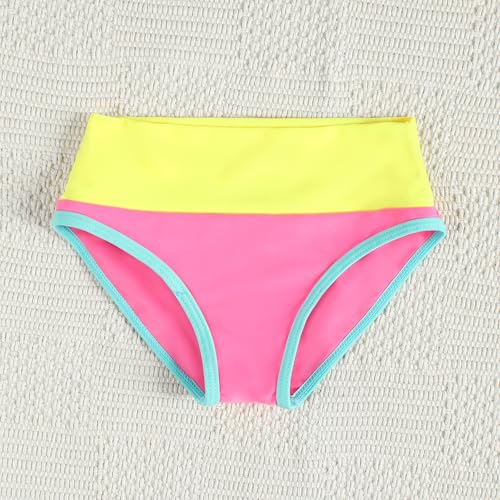 Image of Little Girl Swimsuit Casual Swimwear Kids Two Piece Color Block Bathing Suits Beach Bikini Set 3-12Years