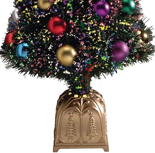 Northwoods Greenery Fiber Optic Christmas Tree with Ball Ornaments, 32-in. Tall