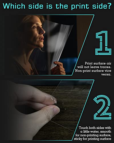 Transparency Sheets Transparent Paper 45 Sheets Inkjet Transparency Film Inkjet Printer (100% Clear) Acetate Sheets Clear Paper 8.5X11 Inches For Crafts, Premium Print #TOP5