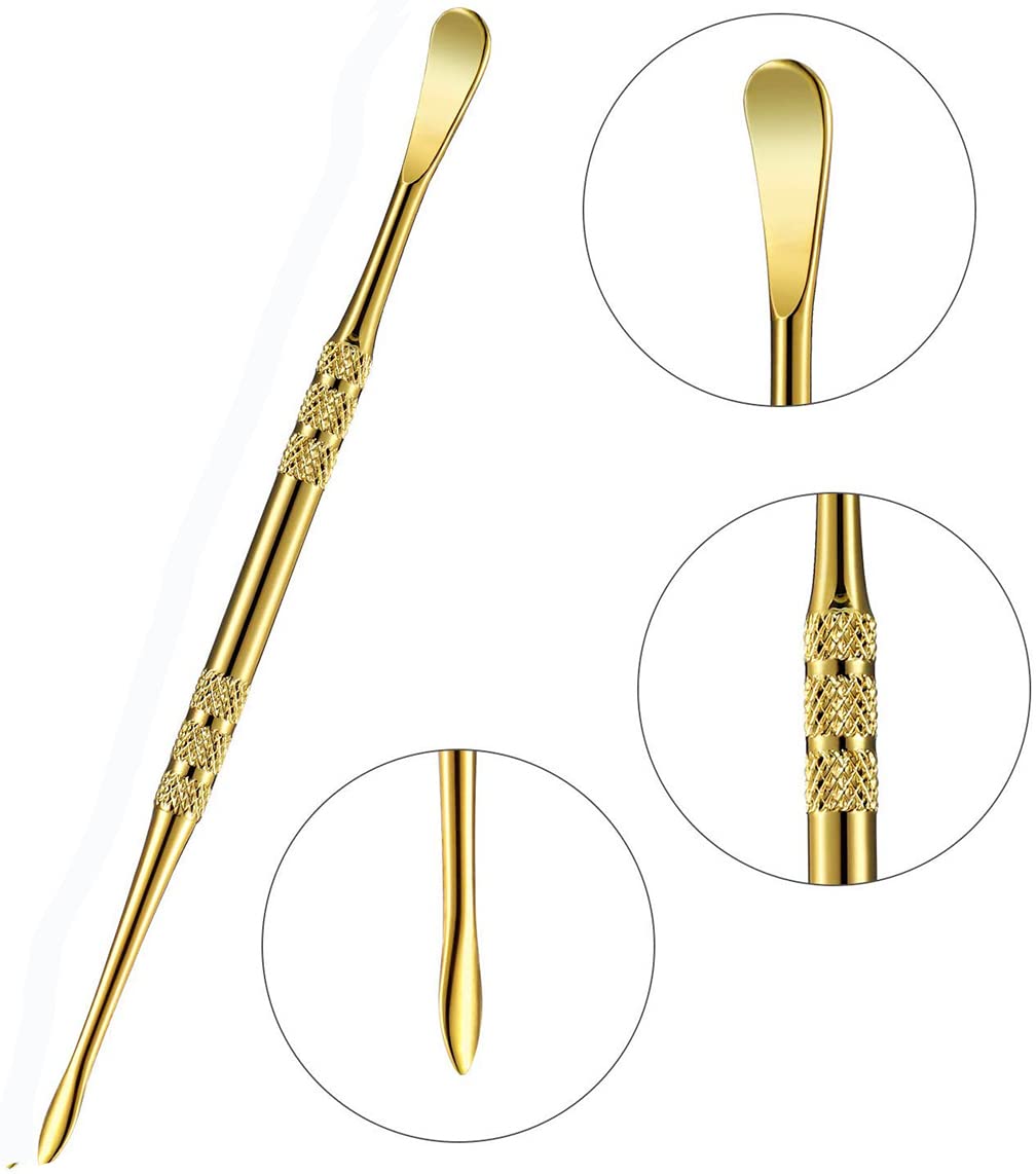 Namzi Wax Carving Tool Rainbow Stainless Steel Wax Sculpting Tool Gold(4pcs)