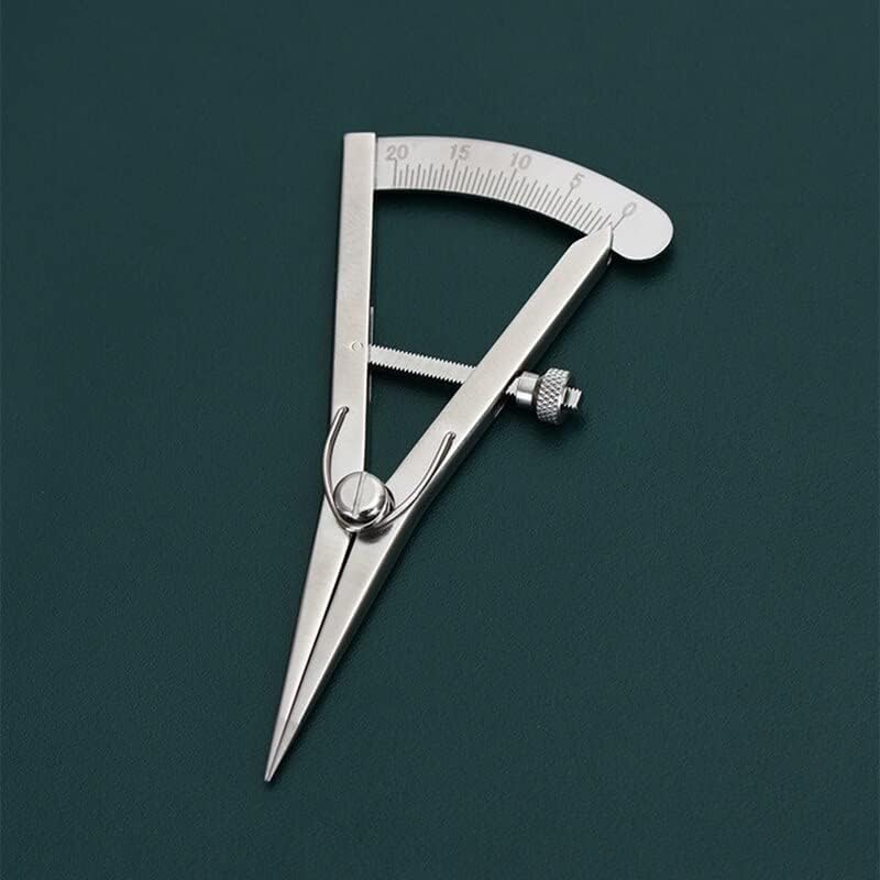 Leather Adjustable Scriber Wheel Compass With Scale Line Marking-gauge Distance Groove Gauge Device Scribing Compass Edge Device - (Color: D Titanium Alloy)