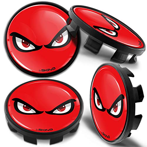 Biomar Labs 4 x 68mm Wheel Centre Alloy Hub Center Caps Compatible with BMW 36136783536 Hubcaps Red CB 9