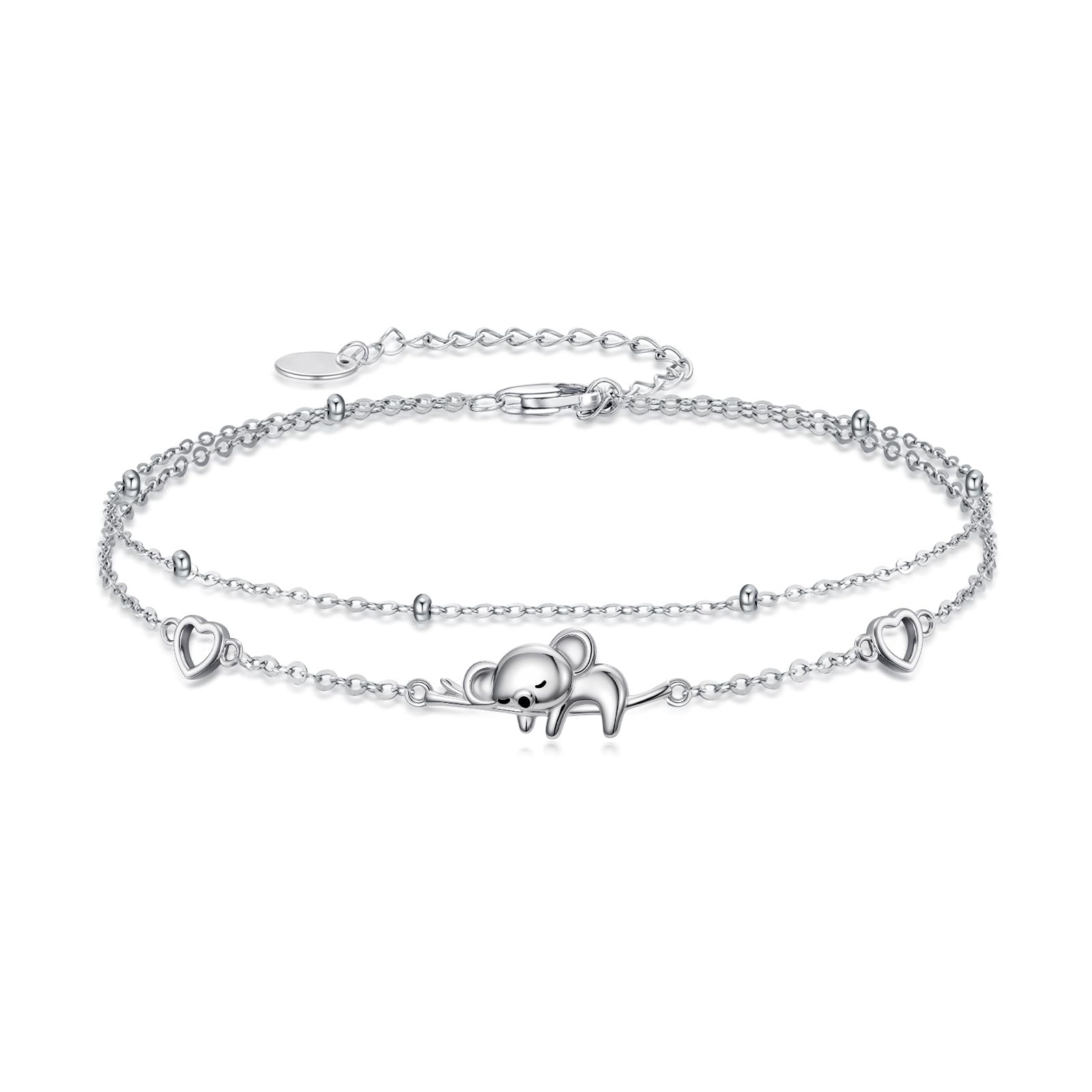 925 Sterling Silver Layered Ankle Bracelets for Women Jewelry Gifts