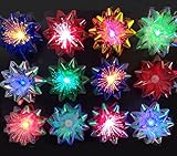 Light Up Glowing Gift Bows, 6 Iridescent LED Ribbon Bow for Gift Packaging and Decorations- Fiber-Optic LED Glowing Gift Ribbon Flower Bows with LED Lights, Flashing and Color Changing, Self Adhesive