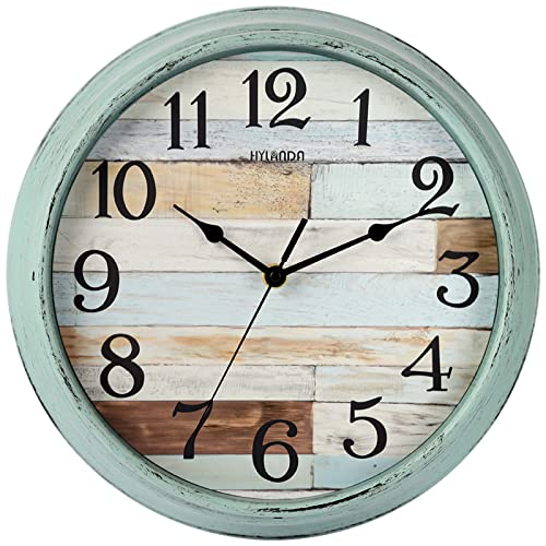 Hylanda Rustic Wall Clock, Wall Clocks Battery Operated, 12 Inch Country Style Silent Non Ticking Clock, Decorative For Kitchen, Home, Living Room, Farmhouse, Bedrooms #TOP6