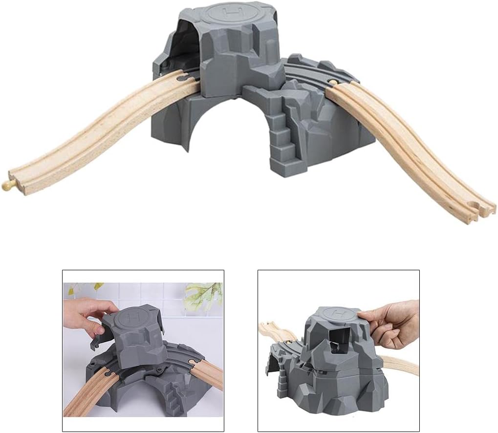 Fancyes Simulation Train Cave Tunnel Train Railway Track Accessories Building Rail Vehicle Child Party Favors Train Playset - Tunnel and Track
