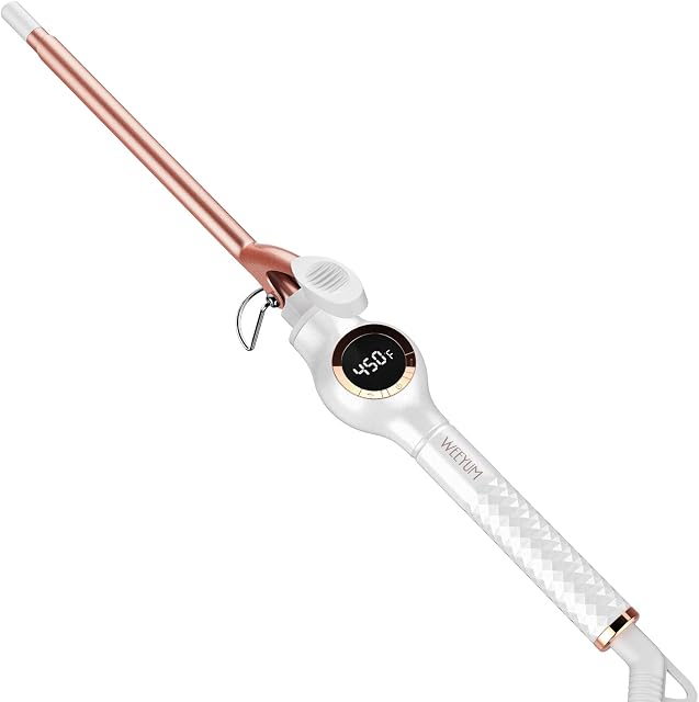 WEEYUM 3/8 Inch Small Curling Iron, 9mm Curling Wand for Short Long Hair, Thin Hair Curler Ceramic Tourmaline Barrel