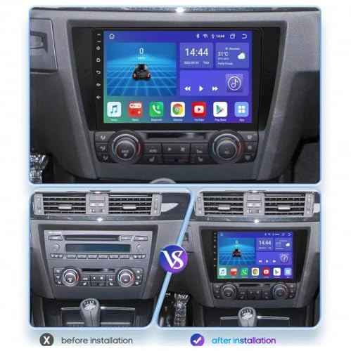Pantalla coche Carplay Bluetooth para BMW E90 E91 E92 E93 de 4 núcleos 2