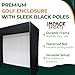 IMPACT SPORTS Golf Enclosure Simulator Enclosure with Premium Square Pole Heavy-Duty Golf Net Cage – Indoor/Outdoor Practice Cage Complete Net and Frame Set (13’1” x 9’10” x 4’11”)