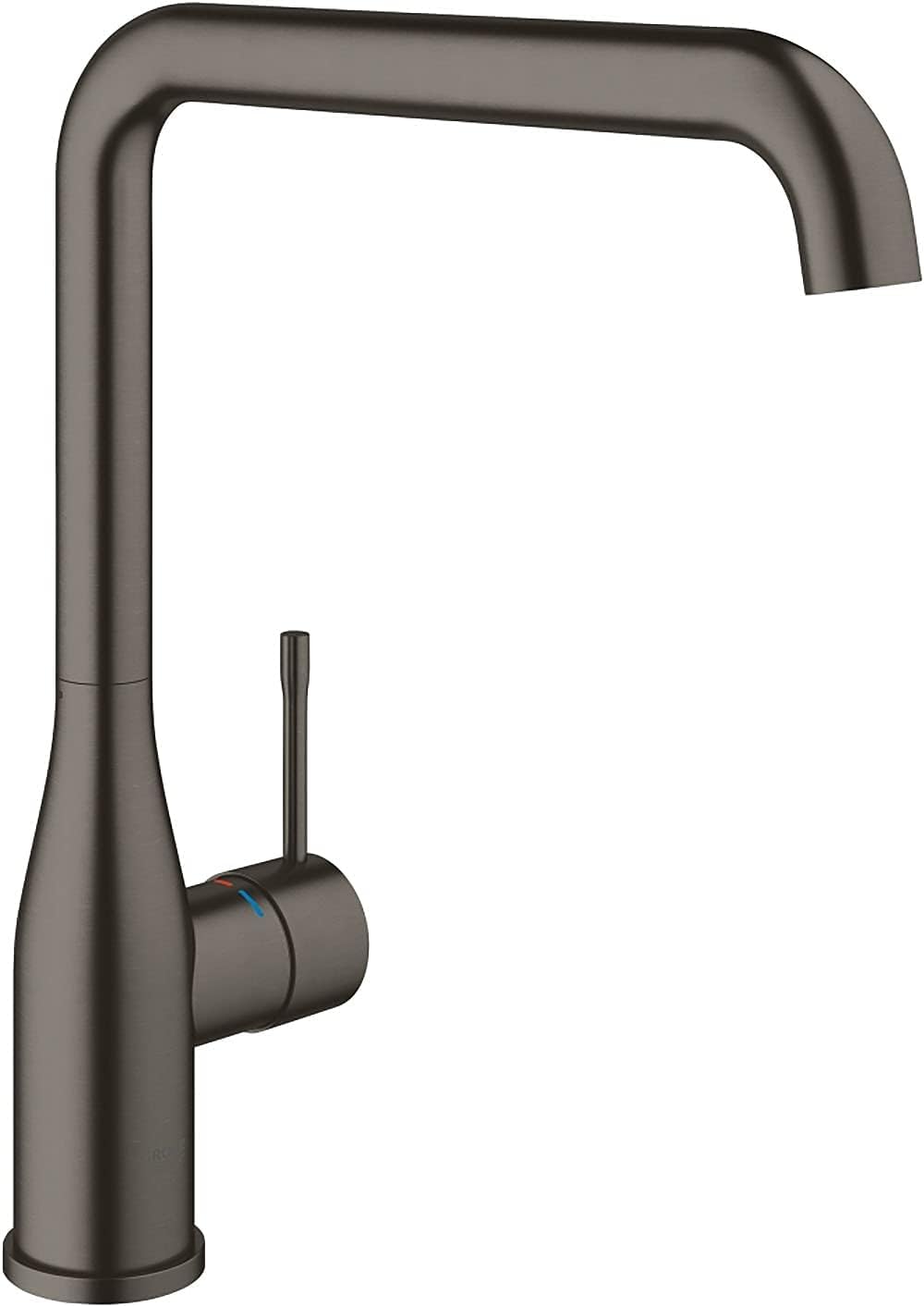 GROHE Essence Kitchen Mixer Tap (High L-Spout 300 mm, 28 mm Ceramic Cartridge, Adjustable Swivel Area 360°, 3/8 Inch Tails), Brushed Hard Graphite, 30269AL0