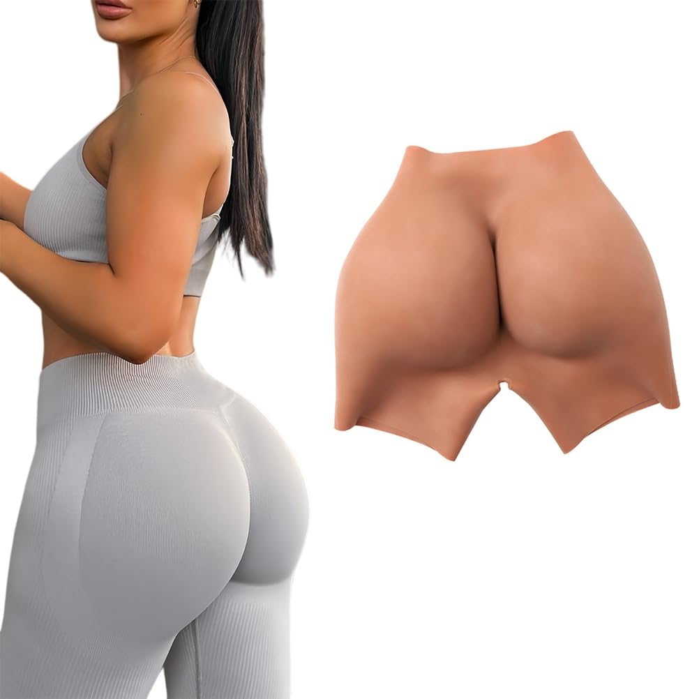 YZFQMXQK Silicone Buttocks Shapewear with Hip Enhancer Shaping Pants for Crossdressers Transgender Drag Queen,Color3,4XL
