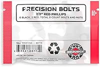 Vista 5 de Independent Piezas originales de pernos cruzados Phillips estándar para monopatín (negro/rojo, 7/8 pulgadas)