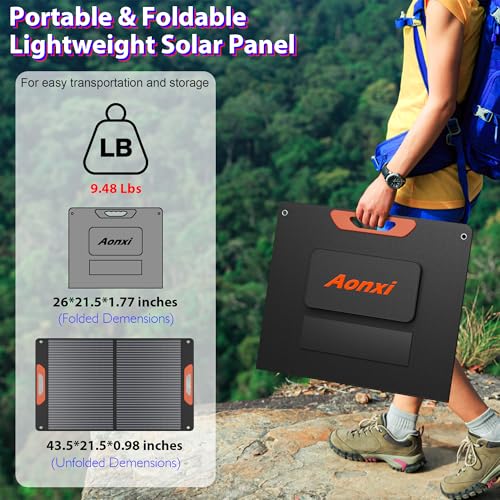 Panneau solaire portable 120W pliable idéal pour le camping en van et la recharge de téléphones