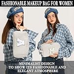 YOOLIFE Mothers Day Gifts - Initial Travel Makeup Bag Cosmetic Bag Friend Birthday Gifts for Women Mom Teen Girls - Image 4