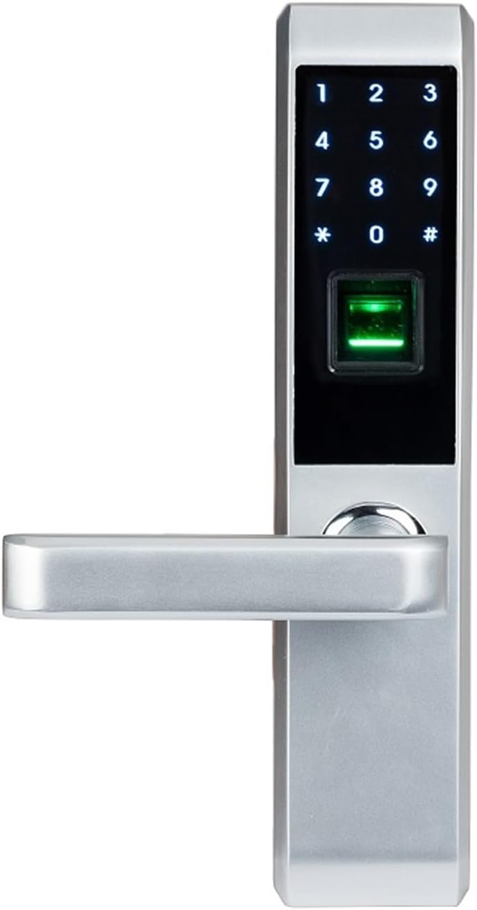 生体指紋電子スマートドアロック、コード、カード、タッチスクリーン