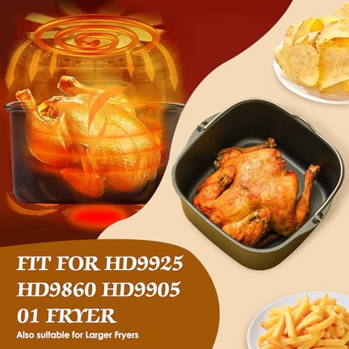 Kuchenform, 16.5 x 7cm Kuchenfass Pizza Pfanne Runde Backform, Antihaft Backform Brot Kuchen Korb Luftfritteuse Zubehör Eisenfritteuse Fassform für Heißluftfritteuse HD9925 HD9860 HD9905 0118