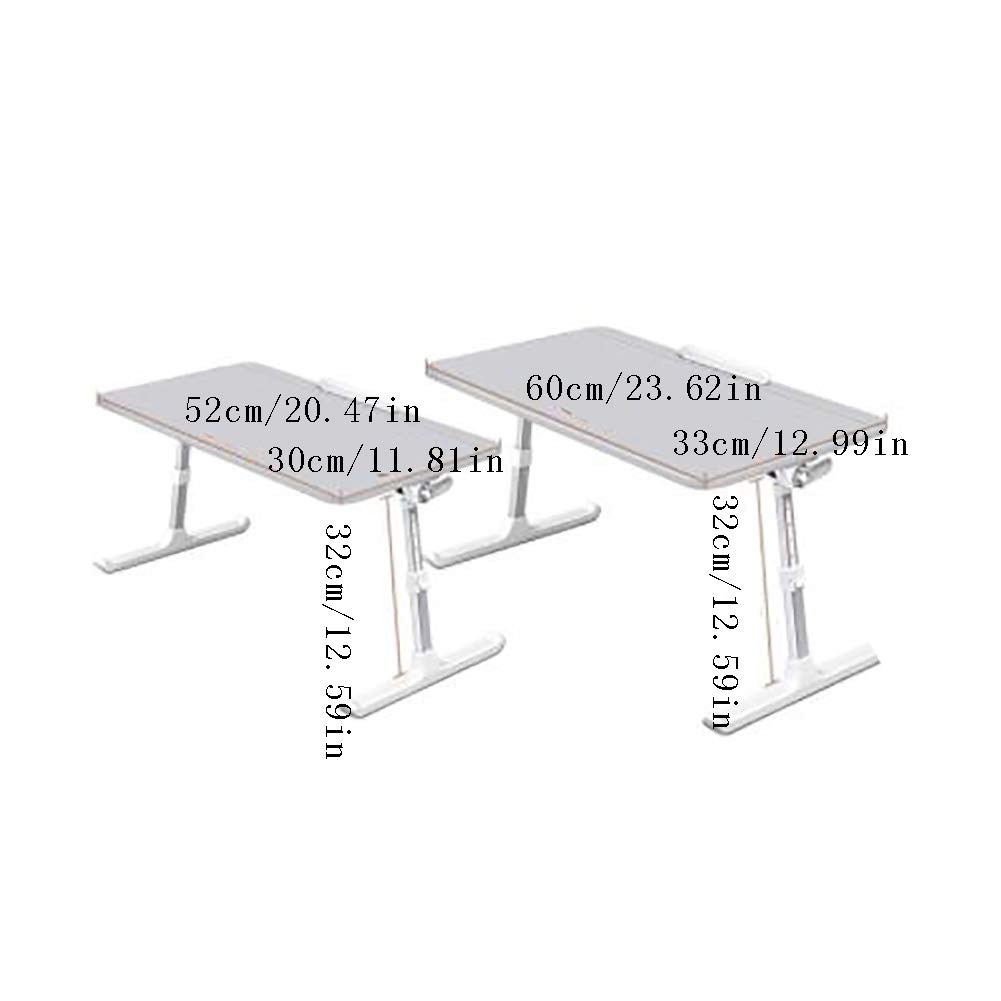 Supporto per Laptop Regolabile,Standing Desk,Supporto PC Portatile Pieghevole Tavolo per PC,Vassoio da Letto Colazione,per Divano, Letto, Ufficio E Picnic