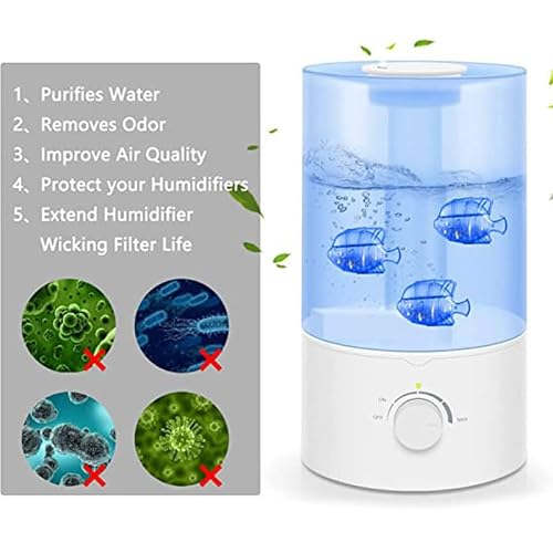 12PCS Universal Humidifier Cleaner Fish,Demineralization Cleaning Ball for Most Humidifier & Fish Tank, Purifies Water, Eliminates White Dust and Odor, Prevents Hard Water Build-Up