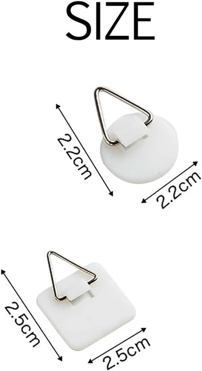 Plate Wall Hangers For Display Invisible Plates Hanger Set (200 Count)–Vertical Wall Dish Holders with Adhesive Hooks For Hanging Decorative Plates(Round)