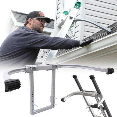Heavy Duty Ladder Stabilizer | Carbon Steel Extension Ladder Standoff with Anti-Slip Rubber Feet for Gutter Cleaning, Painting & Roofing - Professional Grade Ladder Accessory for Extension Ladder by BuildCore - Image 8