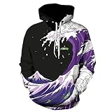★PRIMERA OPCIÓN como regalo: La sudadera con capucha de la galaxia puede ser como regalo del reat para la familia y los amigos, especialmente adolescentes, sudadera con capucha de los pares. ¡Gran sudadera con capucha para el partido de la escuela! Conveniente para las mujeres / los hombres / la muchacha / el muchacho, cómodo y de moda.