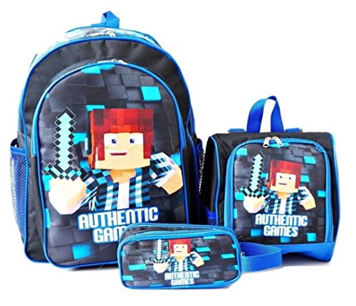 Mochila Authentic Games Costas Lancheira Estojo Kit