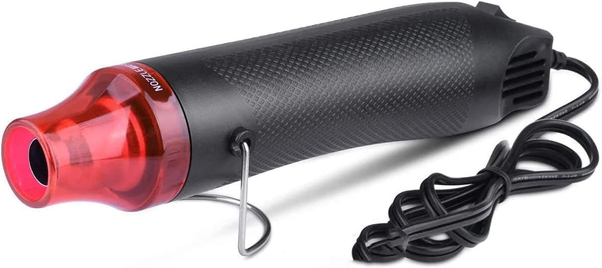 HeatGun Mini 300W – High-Power Electric Tool with Heat Shrink Tube Kit for DIY Crafts, Embossing, Shrink Wrapping, PVC Pipe Fitting & More – EU Plug, 220V, DIY-Friendly Design by Brownish Arte.