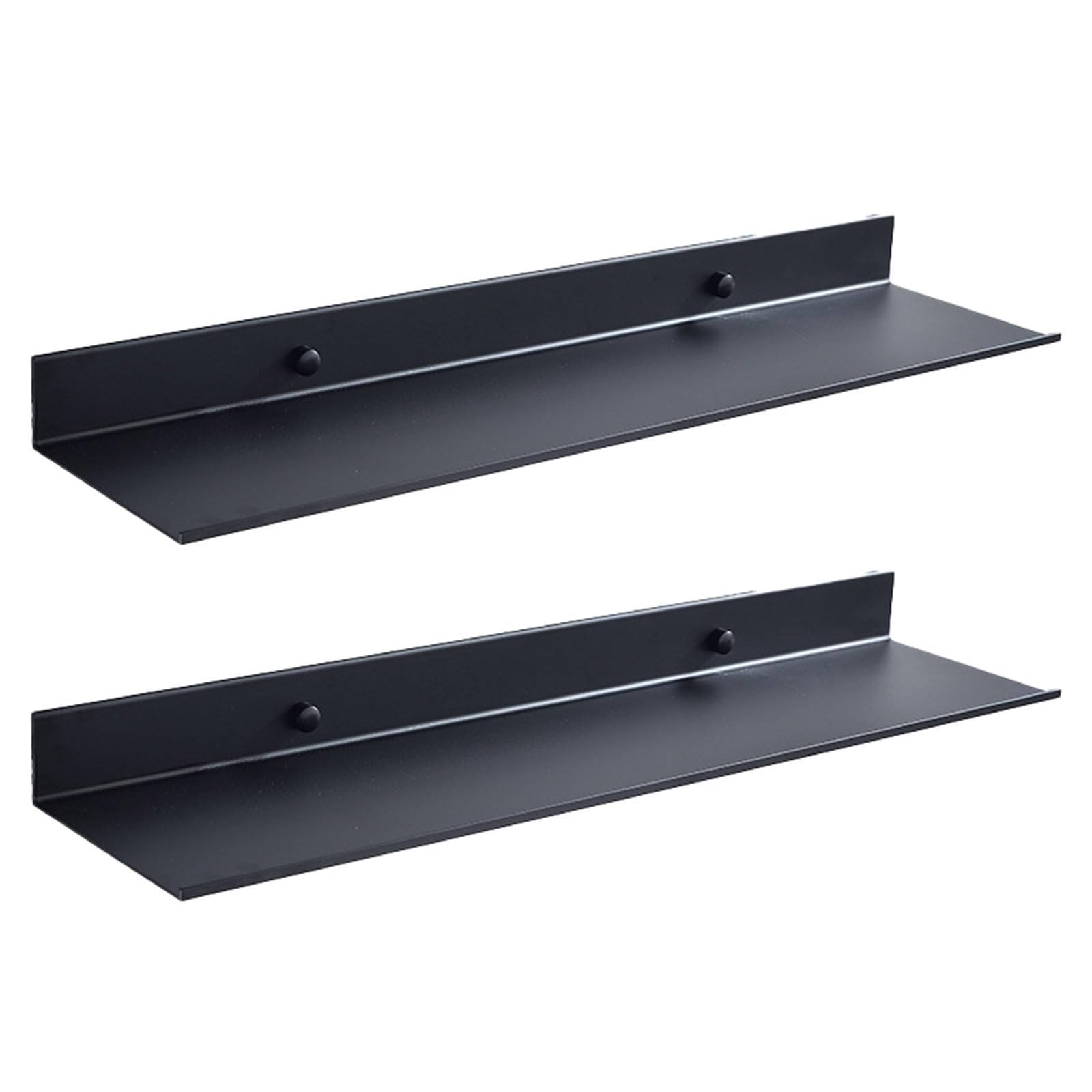 Étagère étroite élégante en métal noir mat 60 cm pour décoration murale raffinée