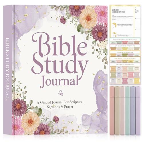 Lanpn Bible Study Journals for Women with Tabs & Highlighters,
