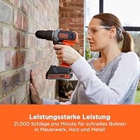 BLACK+DECKER 18V 2-Gang-Akku-Schlagbohrmaschine, BCD003C2K-QW – Ansicht 2