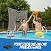 Pool Basketball Hoop with Backstop – Adjustable Poolside Basketball Goal with 10x8 FT Ball Backstop, 23x33 Inch Backboard | Stay-in-Pool Design | Easy Setup | 12-Month Warranty